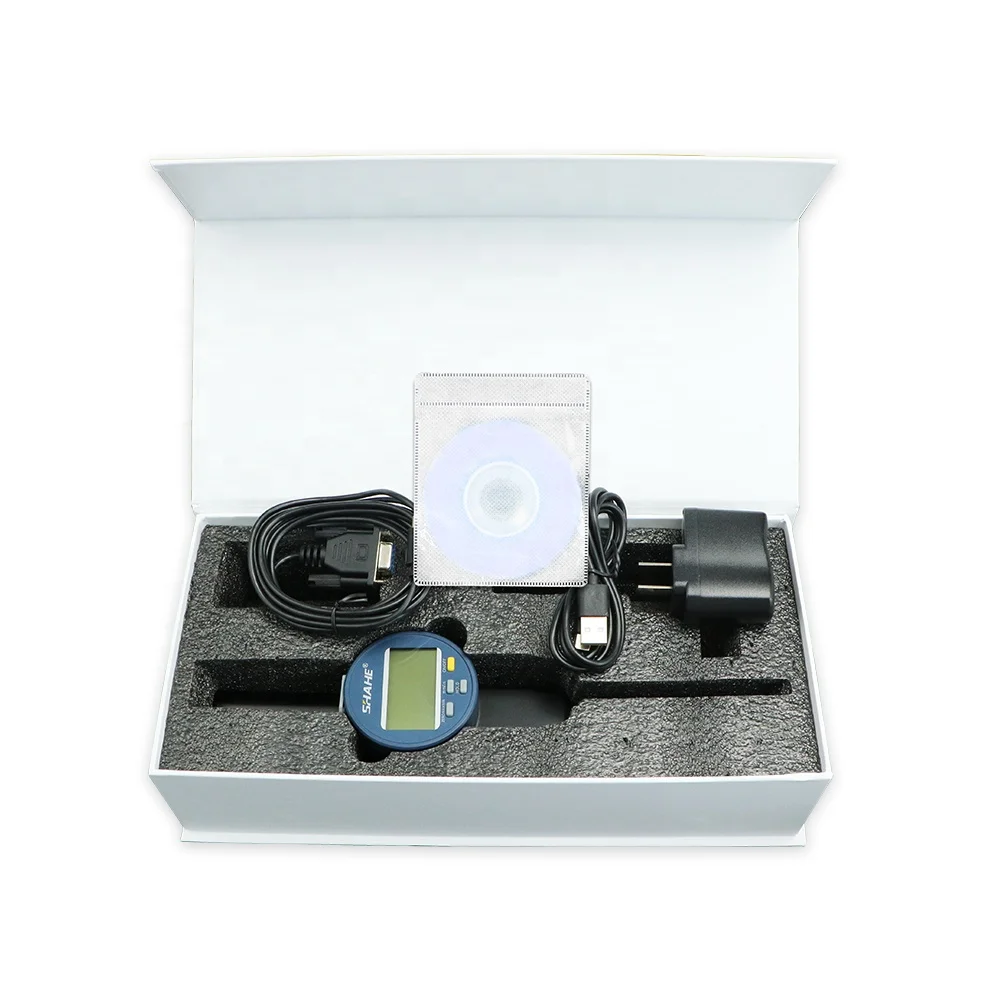 SHAHE Metric/Inch 0-50 mm 0.001mm Electronic Indicator with Rechargeable Battery Waterproof Digital dial Indicator