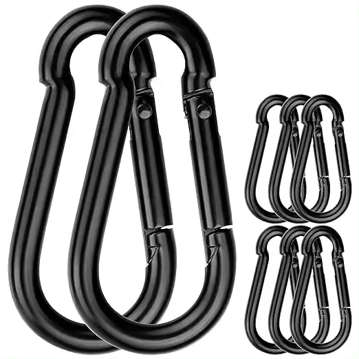 High Quality Black Carabiner with Snap Hook Snaps Type Premium Carabiner for Outdoor Sports and Everyday Use