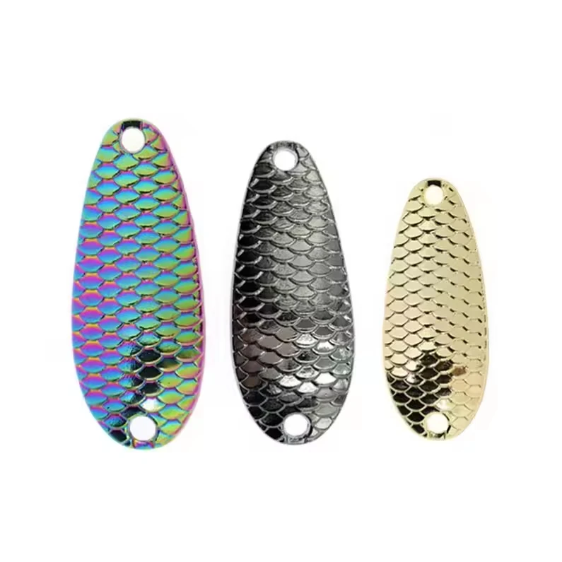 KEKAXI 2.5/3.5/5/7/10/15g Fish Scales Pattern Trolling Spoons Hard Bait Metal For Trout Pike Bass Salmon Saltwater Fishing Lure