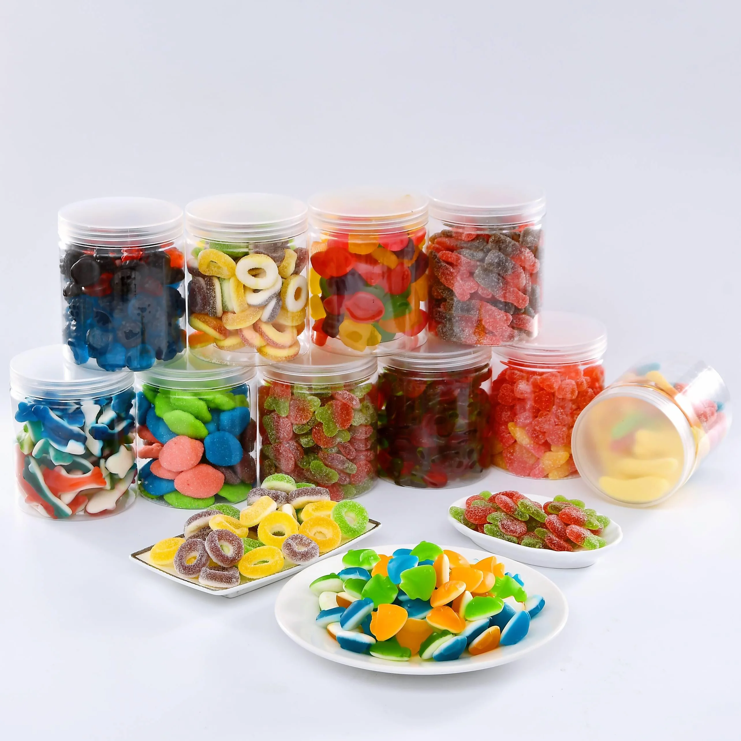 
Bulk assorted fruit gummy candies different styles jelly candy sweets 