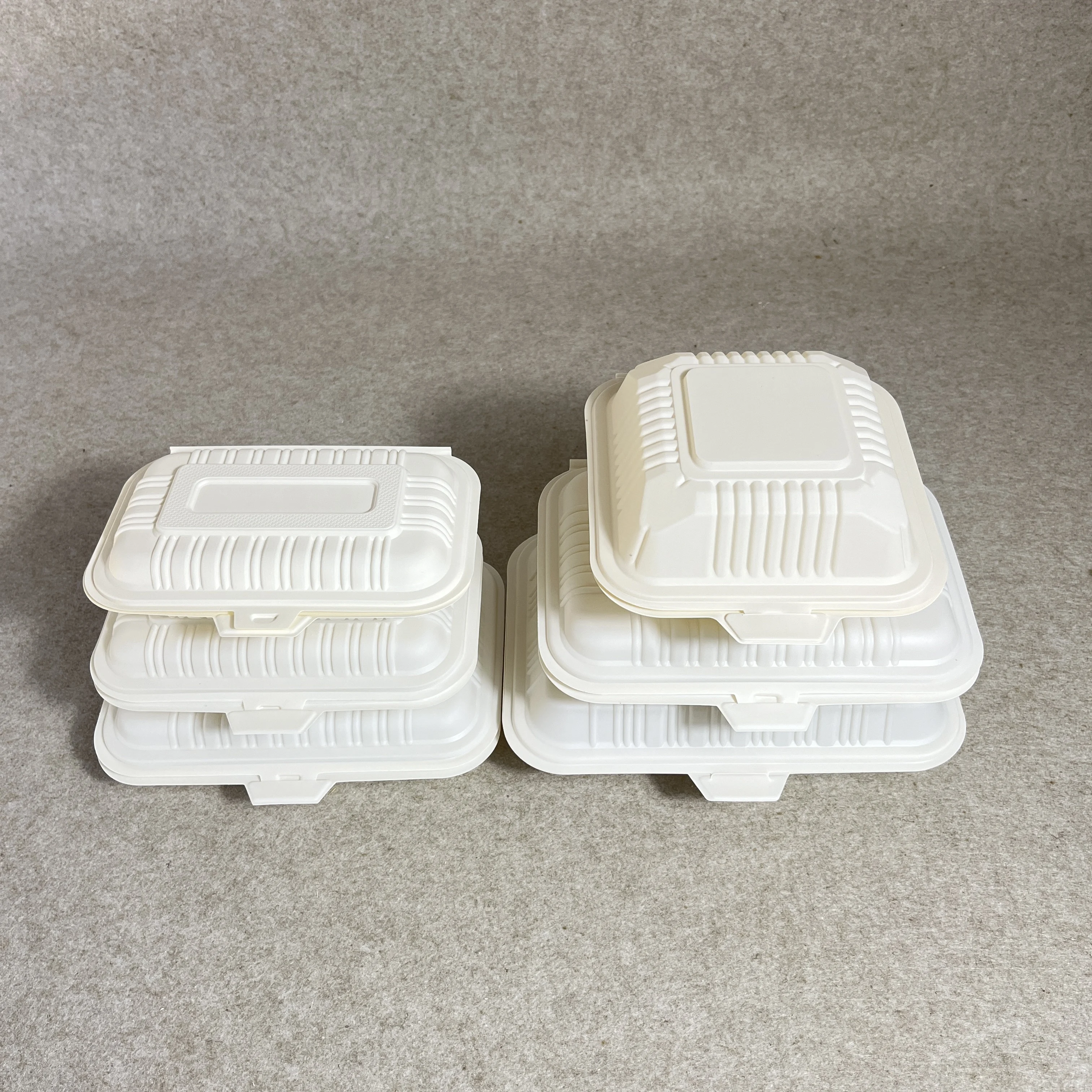 Cornstarch Takeaway Biodegradable Fast Food Clamshell Plastic Packaging Lunch Box