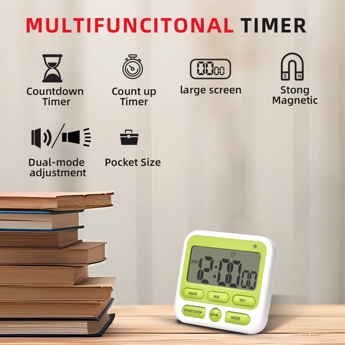 Countdown  Digital Timer Electrical Kitchen Mini LED Digital Timer