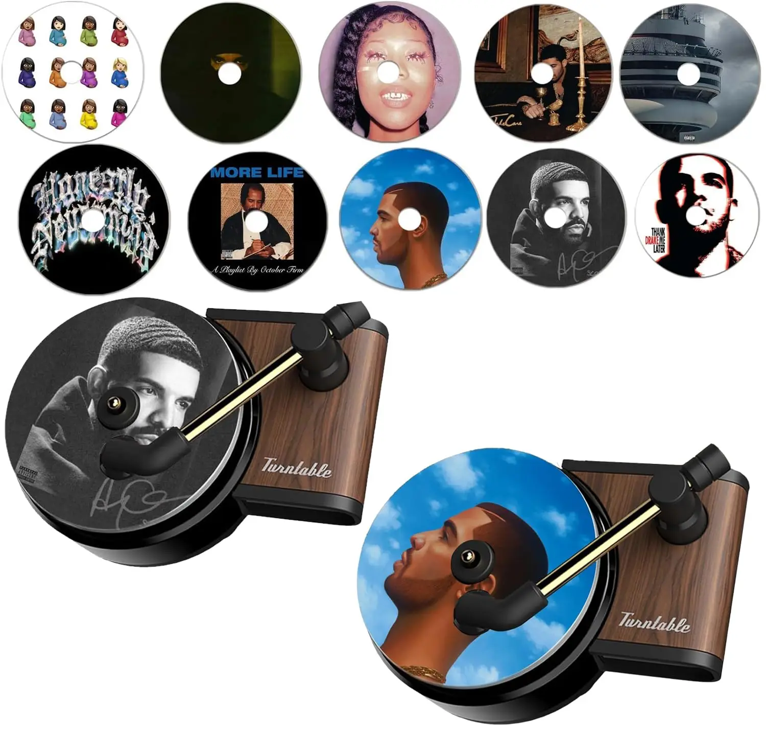 Hot Selling Product 2024 Car Freshener Air Durable Car Air Freshener Cover record Player Ventilation Clip