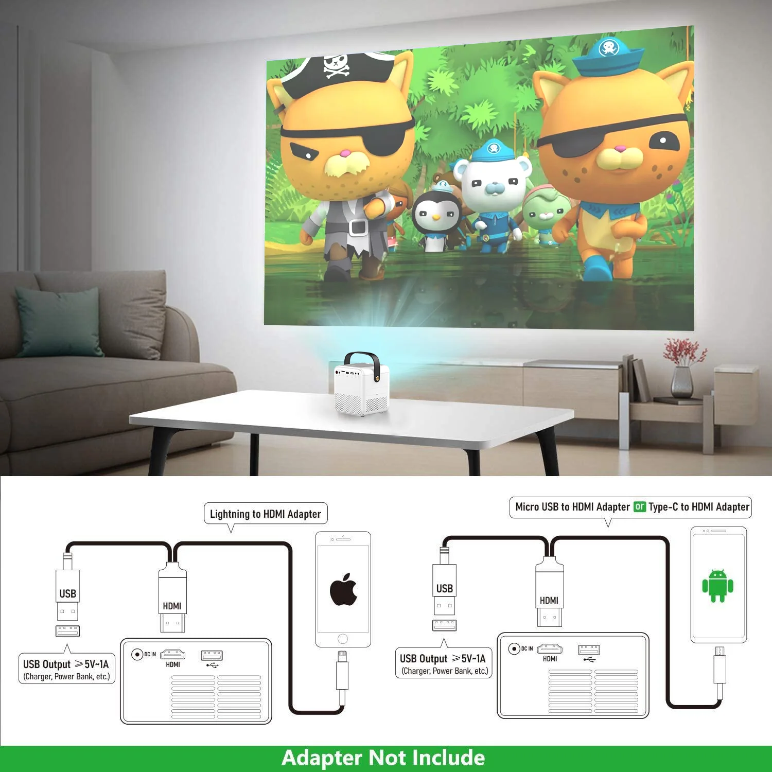 Factory Cheap Price Pocket Small Size 120 inch Beamer Projector LED Lamp 480P Projector for Smart Phone