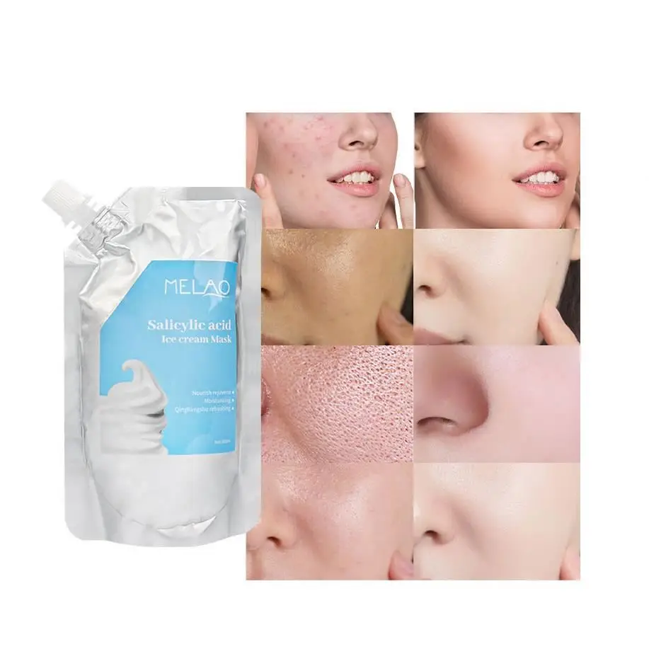 XBY OEM приватный лэйбл ремонт успокаивающий против акне салициловая кислота очищающий мороженое маска для лица ухода за