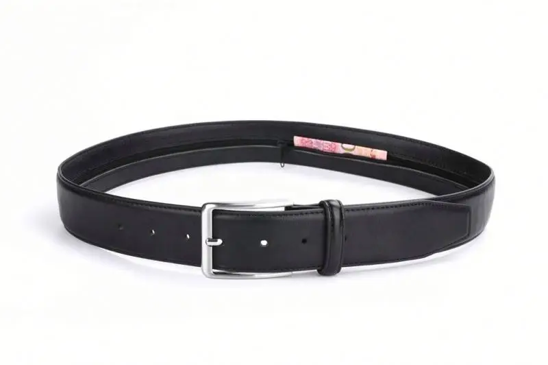 Alfa Cheap Wholesale Mens Black Dress Pu Leather Wallet Belt