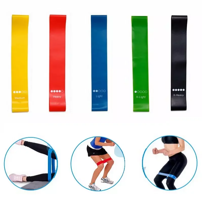 Exercise Workout Elastic Non Slip Fabric Rubber Booty Bands Resistance Hip Circle Loop Bands Set Sport Bands Fitness