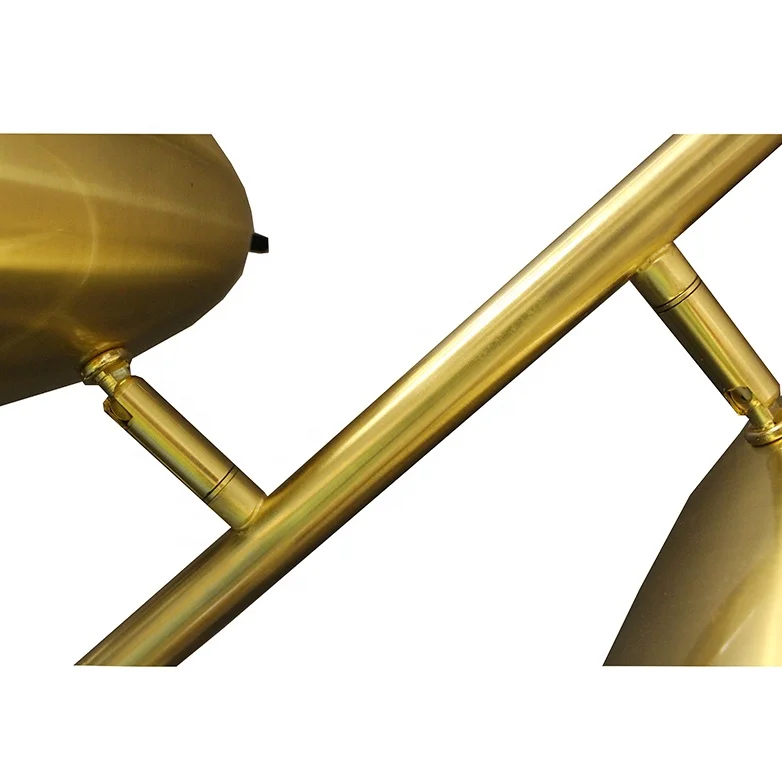 Chinese high quality three metal shade E27 floor stand reading lamp for living room