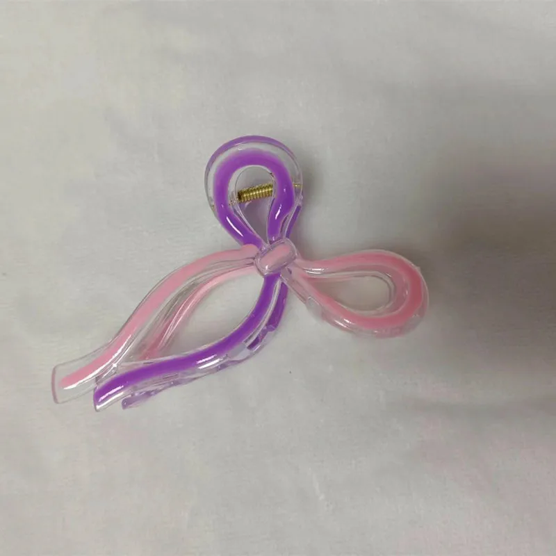 2024 New Crab Hair Clips Women Large Shark Jelly-colored Bow Claw Clips Scissors Shape Clamp Joker Hairpin Girl Hair Accessories