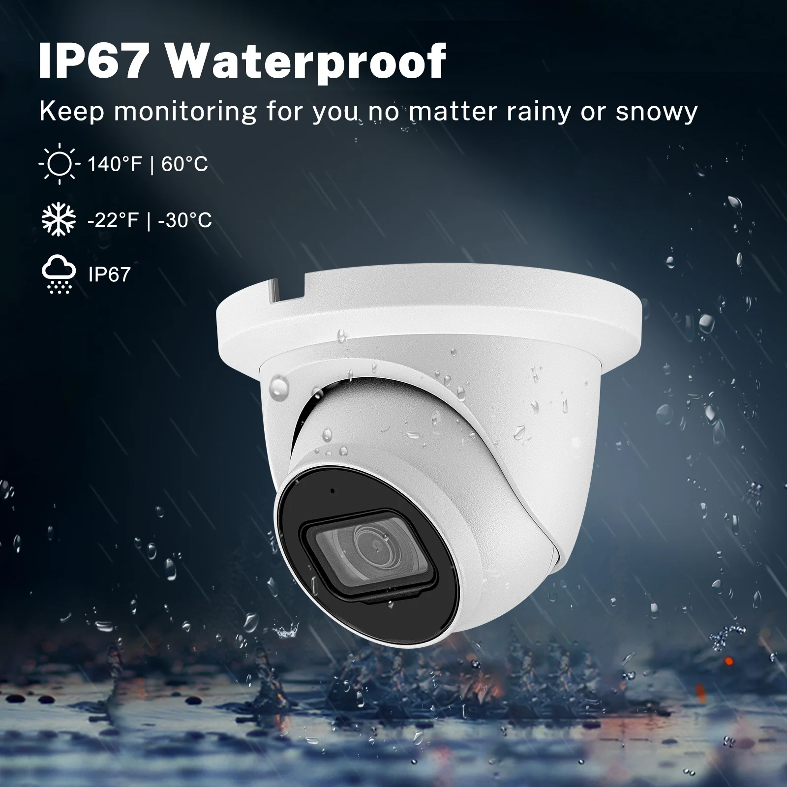 OEM DA HUA Starlight Встроенный микрофон Обнаружение движения 4 МП 5 Мп 8 4K HD IP POE револьверная сетевая камера