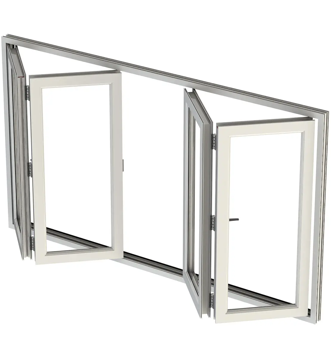 Aluminum Alloy Narrow Slim Frame Folding Door 3 Panels Aluminum Louver Glass Interior Balcony Folding Door bathroom decor ideas
