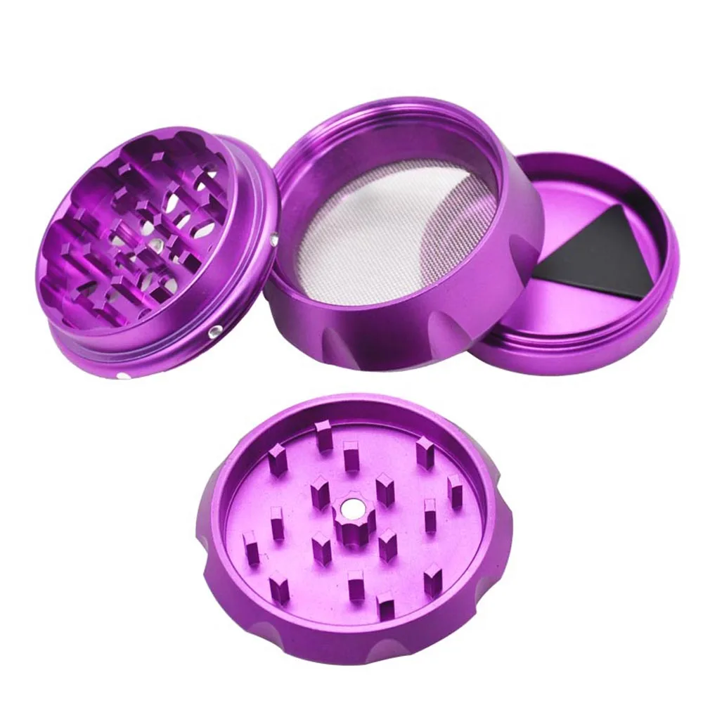 Бесплатная доставка, 63 мм, 4 части, цинковая травяная мельница, 4-слойные аксессуары для курения, мини-мельница для сорняков с пользовательским логотипом