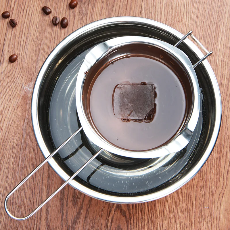 Stainless Steel Chocolate Melter Pot Mini Size Butter Milk Melting for Wax Bowl Warmer 400ml