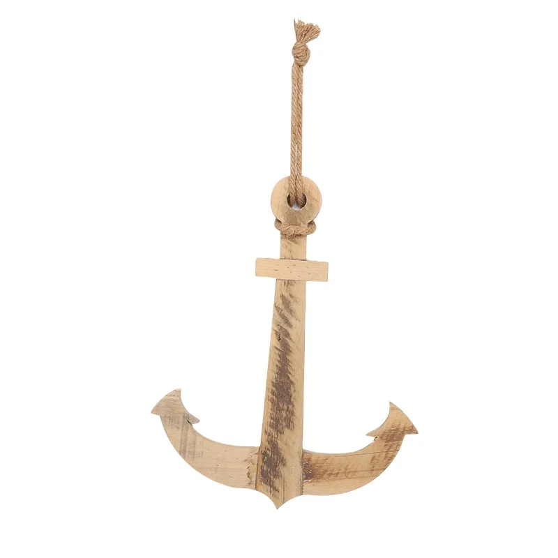 
Competitive Price Wooden Door Hanging Christmas Boat Anchor Decor Indoor Pendant 