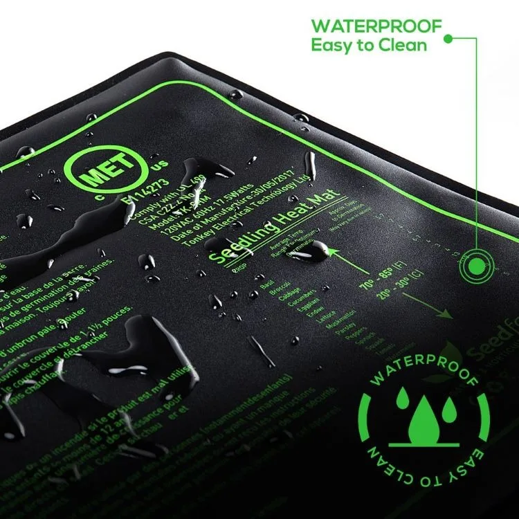 2022 Seedlings Heat Mat 10 x 20.75 Inch IP67 Waterproof Warm Hydroponic Heating Pad for Speeding up Germination