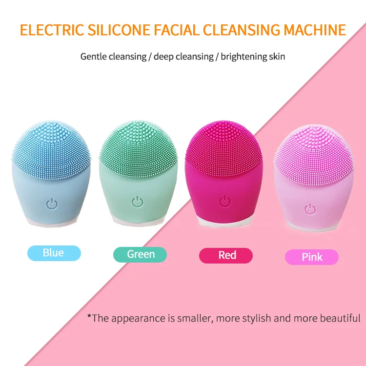 Guangdong face massage beauty machine silicone vibrating facial cleansing brush