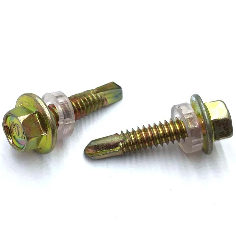 
Factory wholesale Hex Washer Head Stainless Steel 410 Teck Self Drilling Screws for Metal Sheet #10 Fastener 