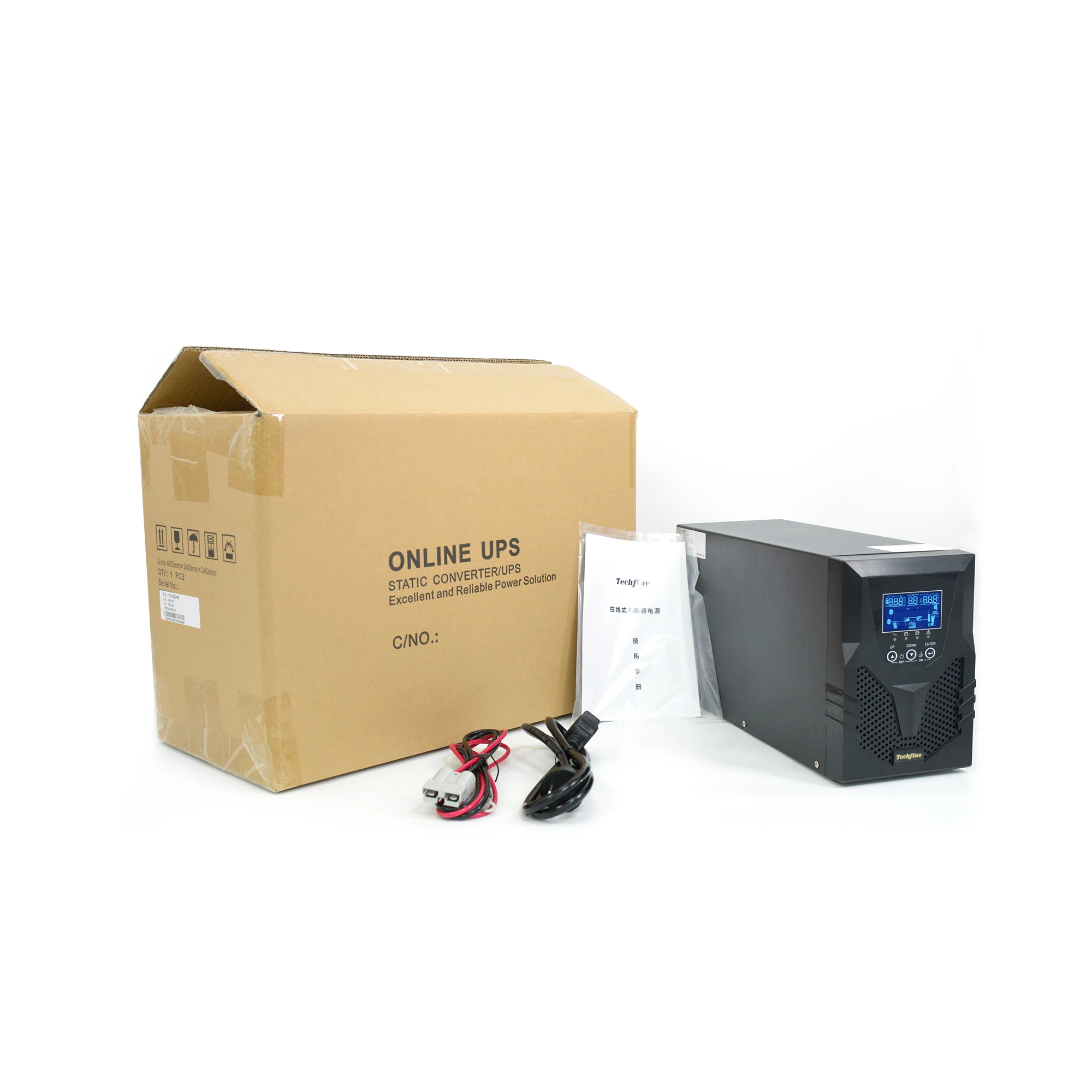 Factory Output 110V single phase Circuit Board Power Online UPS 2kw 48v 336wh Online UPS with external battery optional