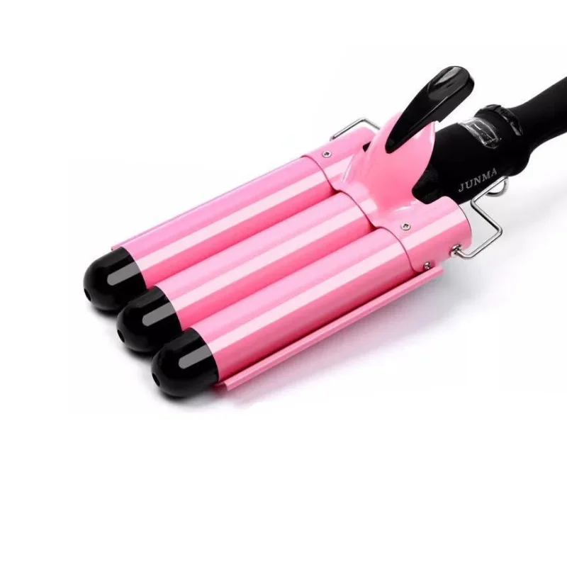 
410F LCD Display 3 Barrel Curlers Electric PTC Heating Triple Beach Deep Hair Waver Crimper Curling Irons 