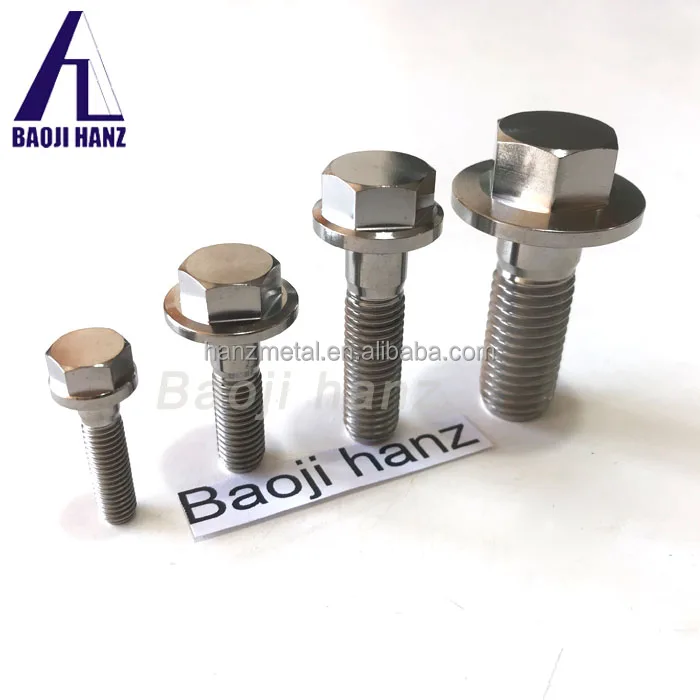 Baoji Customize Gr5 Alloy Titanium Hex Flange Bolts for Sprint Car Racing