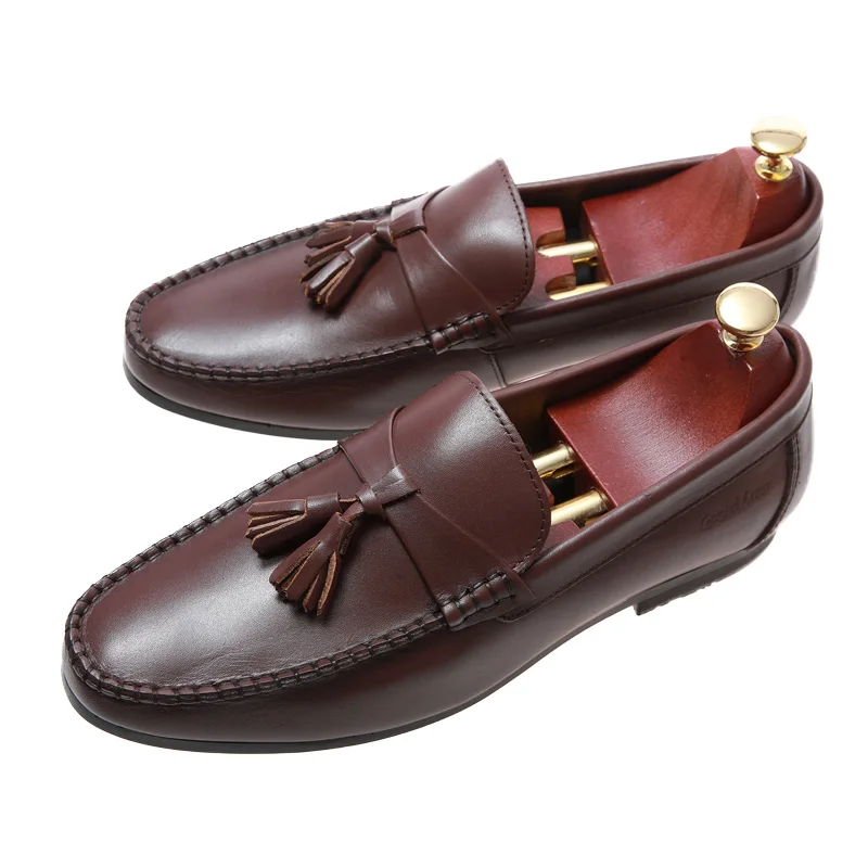 Кожаные лоферы деловые повседневные новые модели фотографии кроссовки спортивные сделано в Китае обувь для вождения