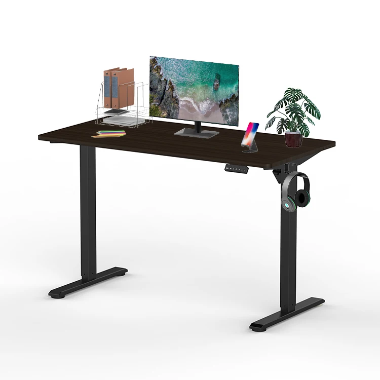 Office Furniture Single Motor Sit Stand Up Lift Desk Computer Table Smart Office Height Adjustable Electric Standing Desk Frame