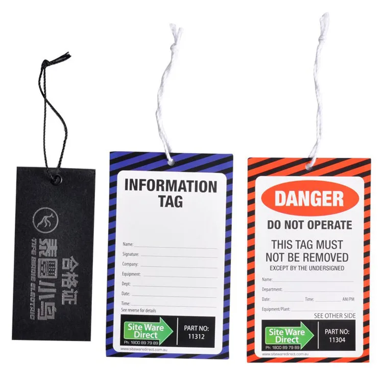 
Custom Paper Hang Tag Folded Swing Tag for Clothing and Shoes 