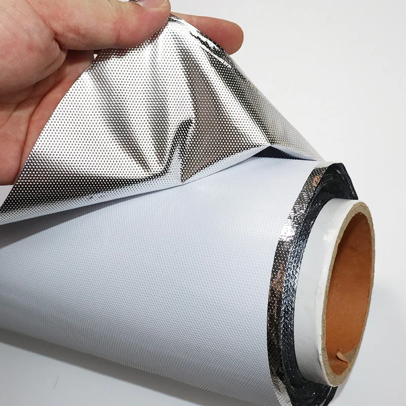PVC Aluminum Film Metallized Foil pvc film for shipping bag and box insulation materialssnowflake pattern