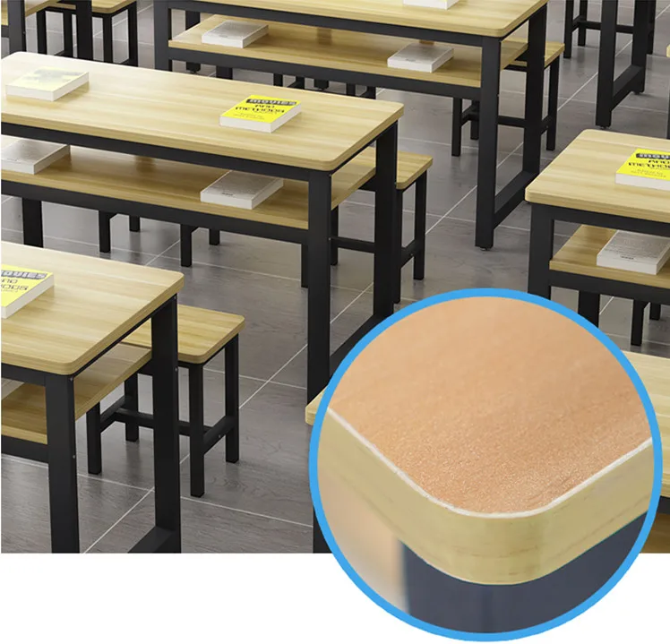 Student desk and chair set for training school classroom double kids student furniture tables chair