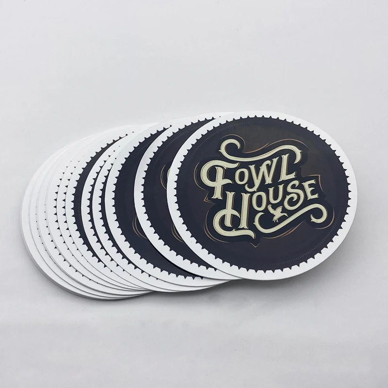 Glossy Finish Customized Logo Cartoon Design Bakery Round Seal Stickers Waterproof Circle 4 Inch Die Cut Label Sticker