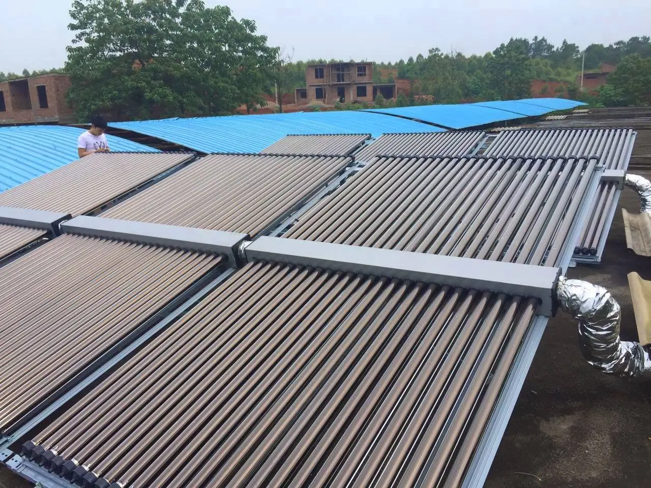 high pressurized copper heat pipe solar collector manifold