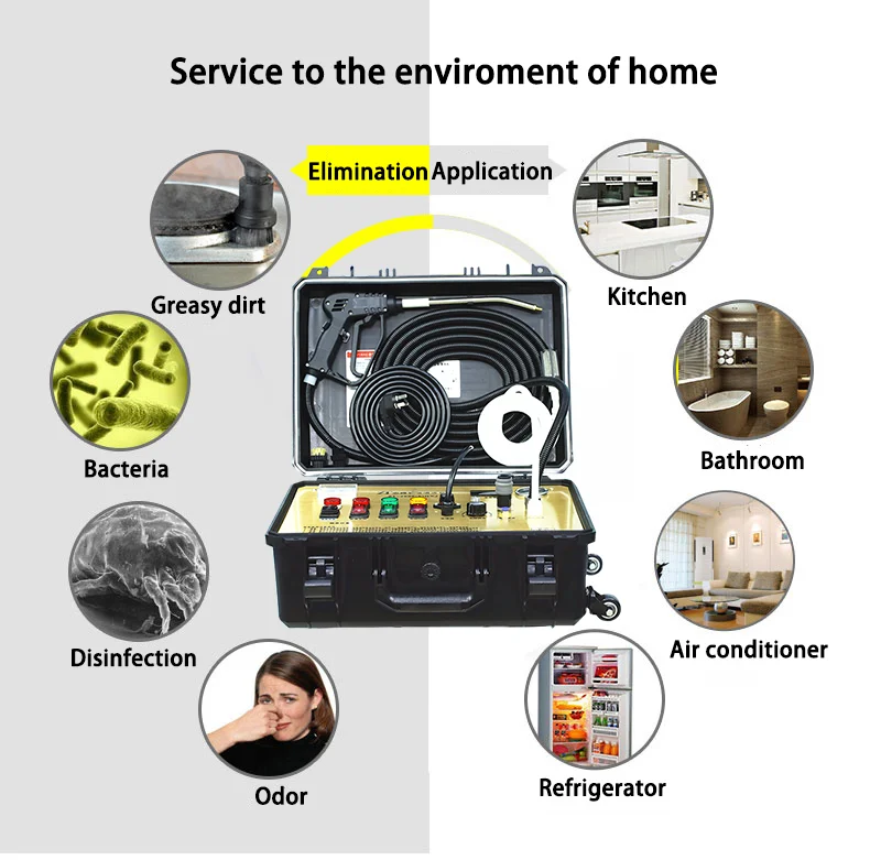 Vapor jet home appliance steam cleaner high pressure cleaning machine for ac parts spare refrigerator with wheels