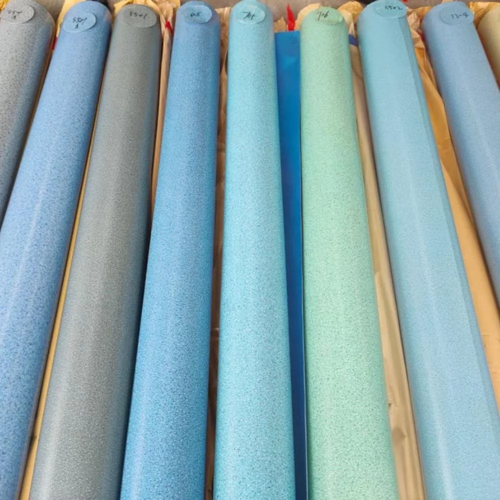0.35MM - 2MM commercial pvc wood flooring roll anti-slip waterproof pvc leather flooring in rolls for household office