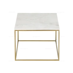 Современный стол-консоль с цементным выдвижным ящиком, под античное дерево, с латунными ножками