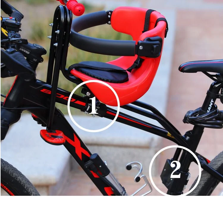 Hot Sale New Mountain road bike child safety seat baby cushion kids saddle with backrest foot pedals for 0-6 years old