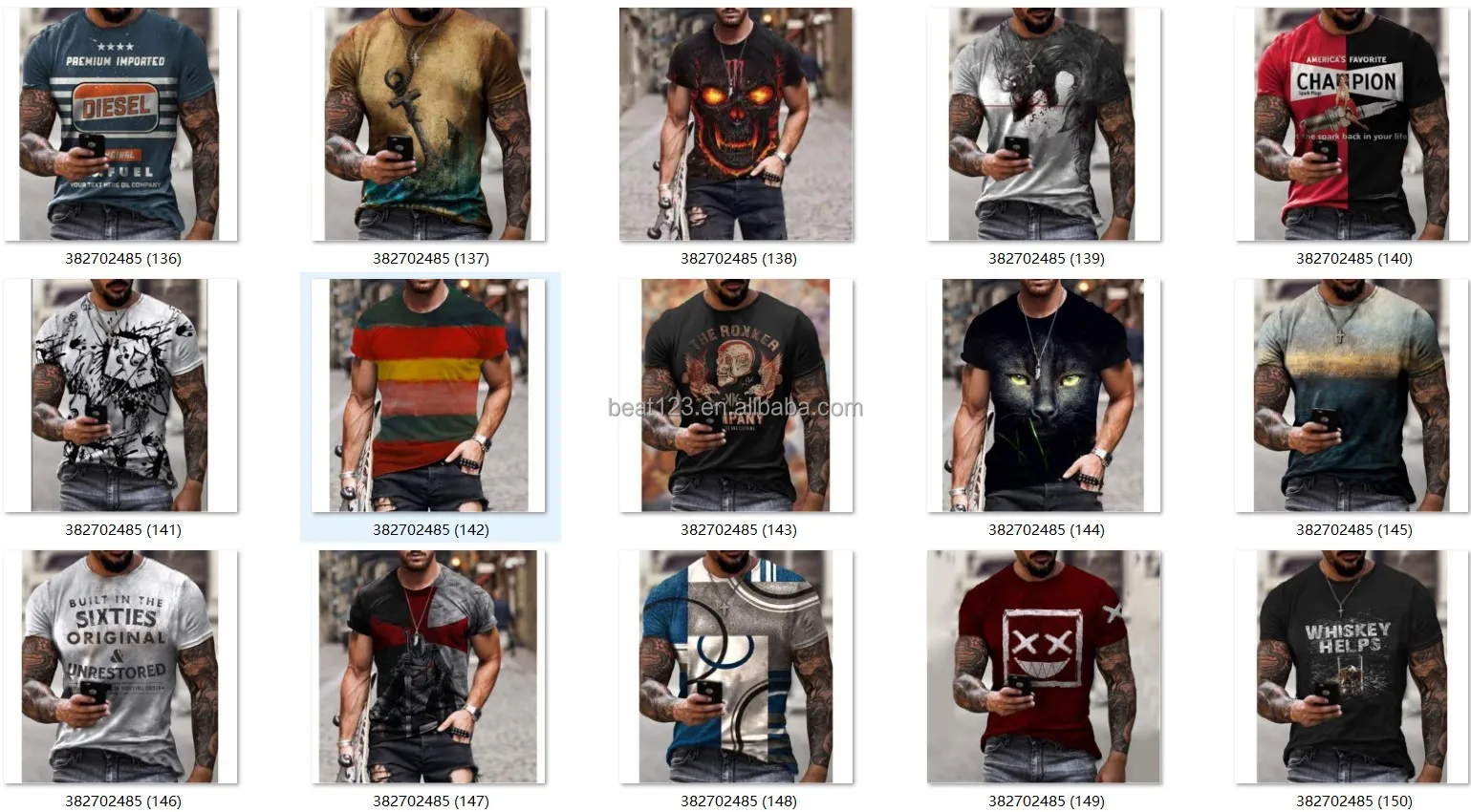 2023 Factory Wholesale Stock Man Cotton T-Shirt Custom Logo Basic Plain V Neck Men Tshirts Blank T Shirts