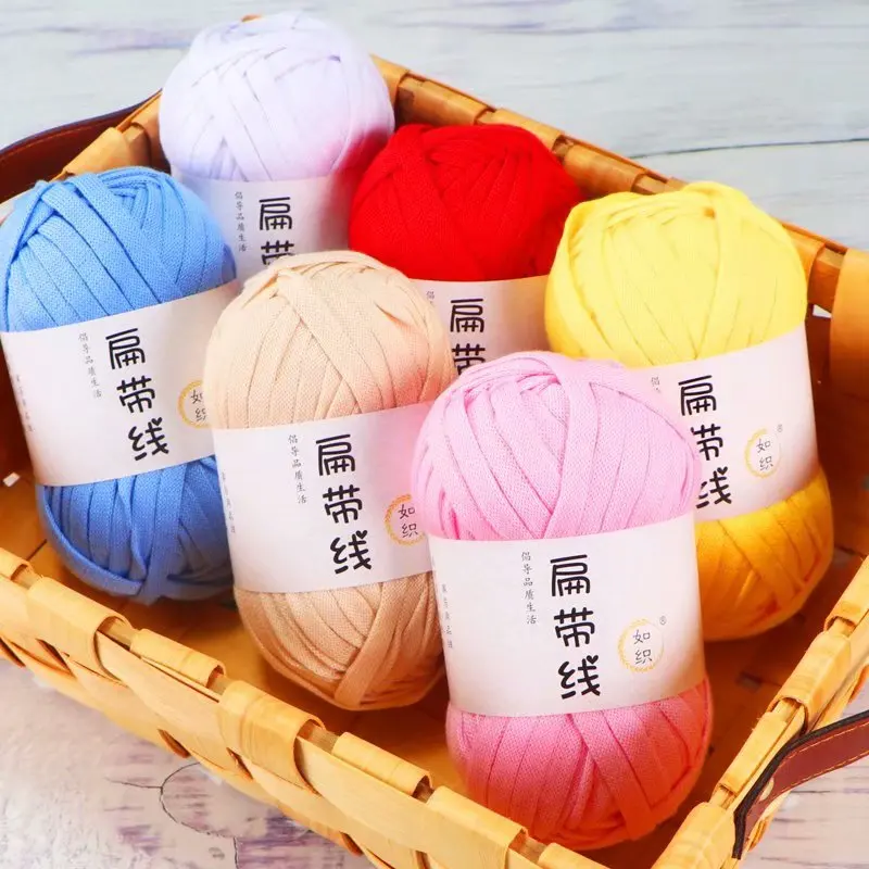 Bright color choice 100% polyester hand knitting yarn customize set free sample crochet for