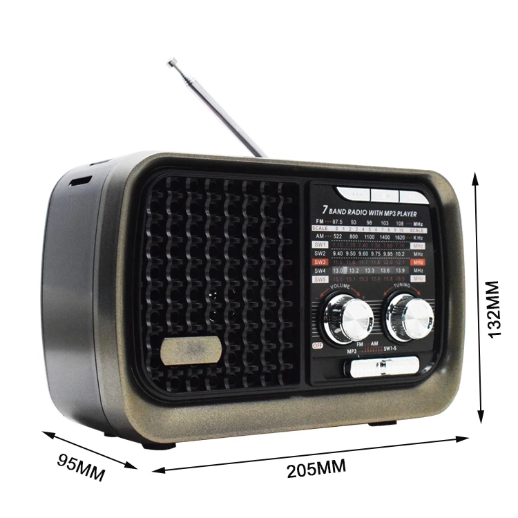  Опытные мастры делают радио FM AM SW1-5 многополосные беспроводной Солнечная приведенная в действие спикер с фонариком поддержкой USB SD карт памяти MP3 проигрыватель по доступной