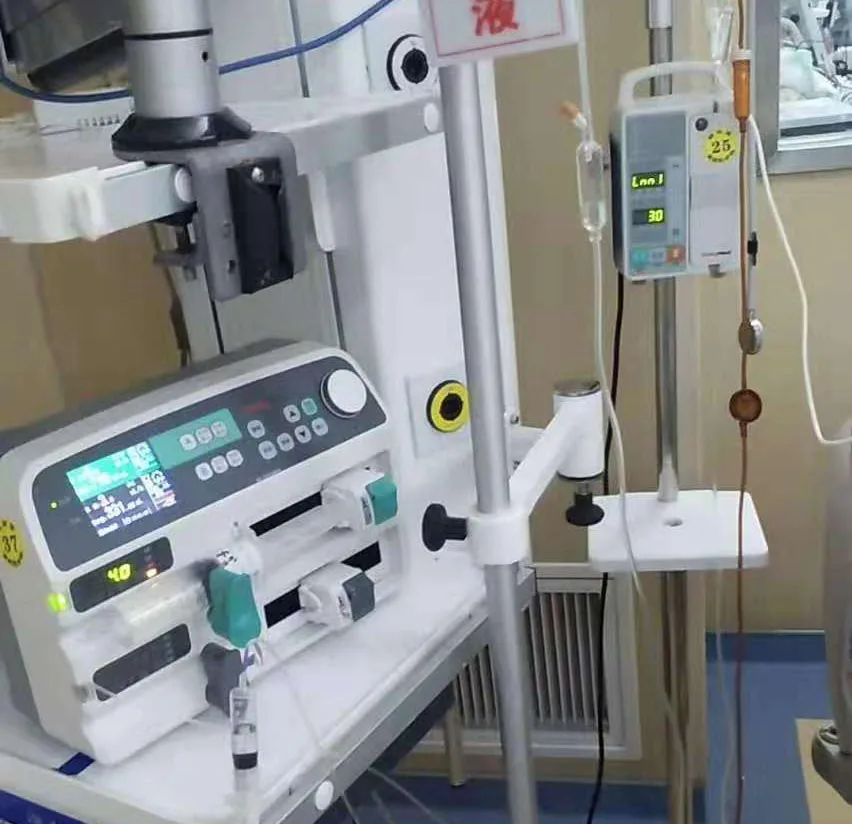 Low MOQ Syringe Pump KL-702 Hospital Standard Portable Double Channel Syringe Pump