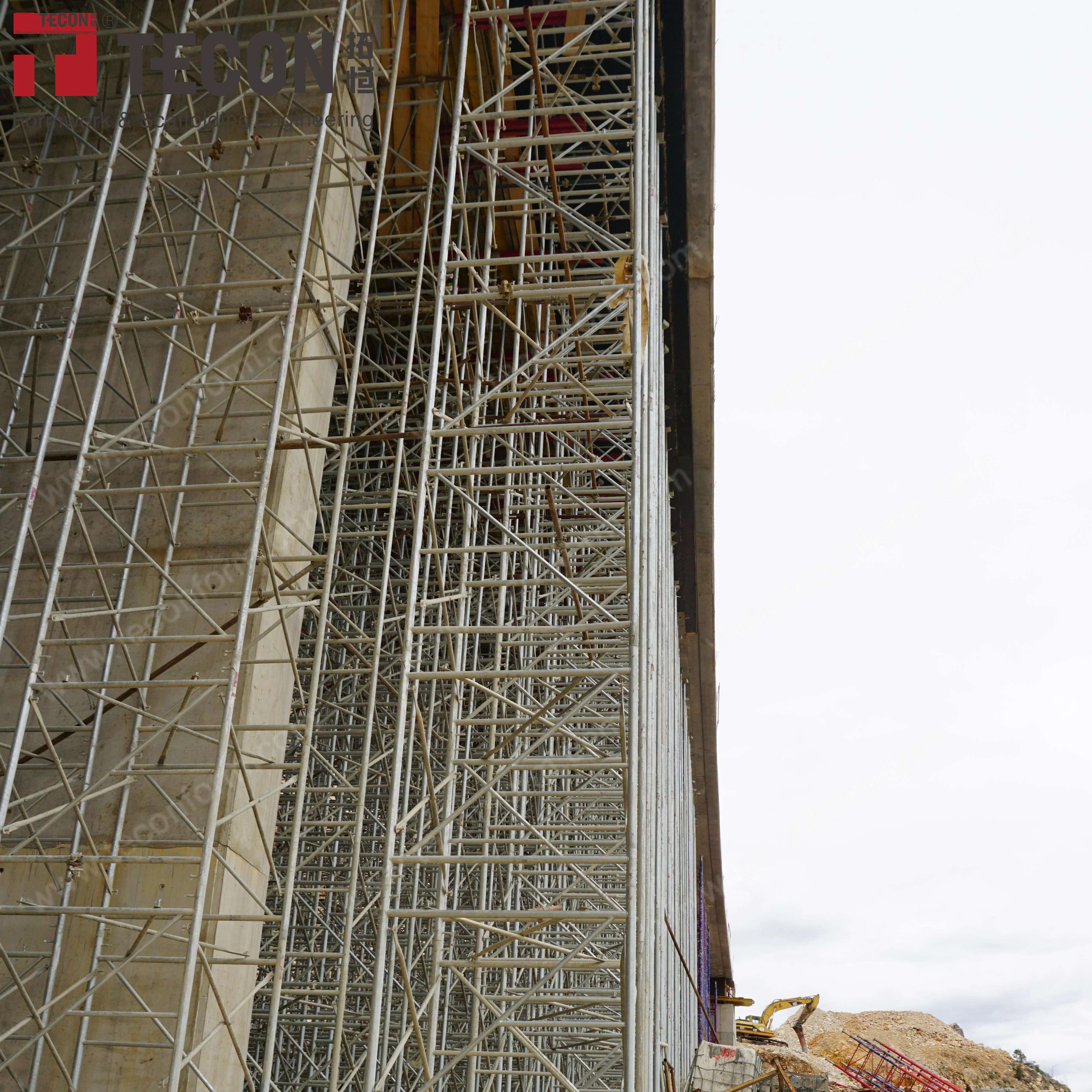 TECON  Bridge Construction Modular Scaffolding Frame Shoring Tower System for Formwork