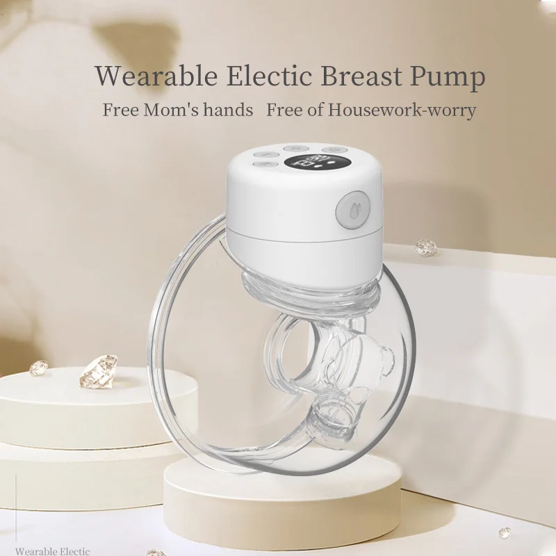 Wearable LED display wireless automatic large suction portable breast pump