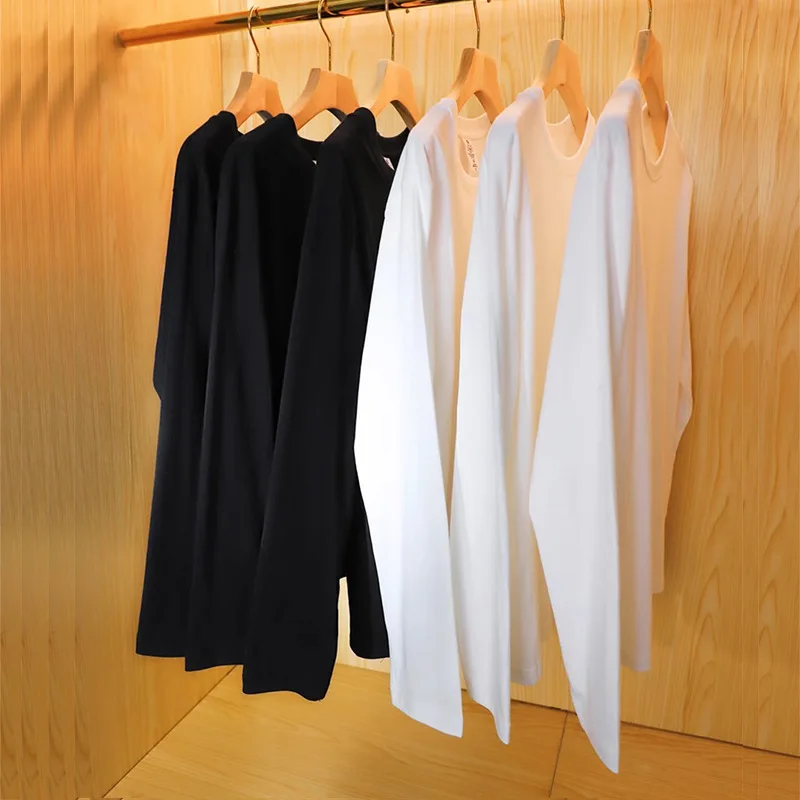 Manufacturer Custom Print Logo Long Sleeve T Shirt for Men 280gsm 300GSM Cotton Blank Unisex Oversize Crew Neck sweatshirts