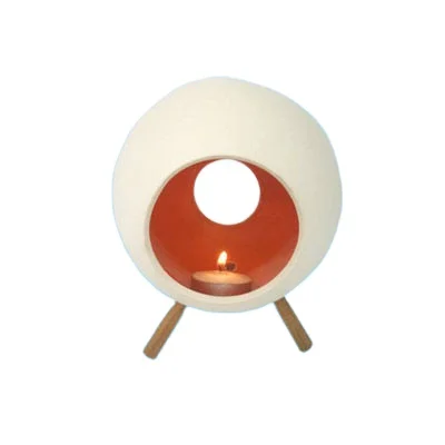 Wholesale ceramic white lotus shaped flower porcelain tealight candle holder