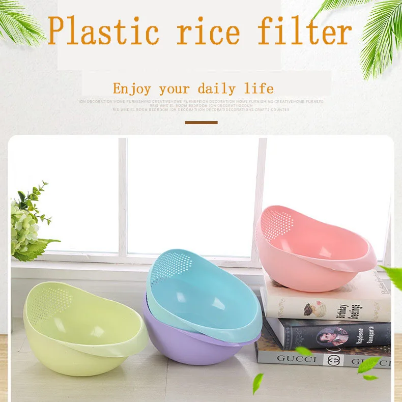 Factory wholesale household plastic rice filter plastic sieve