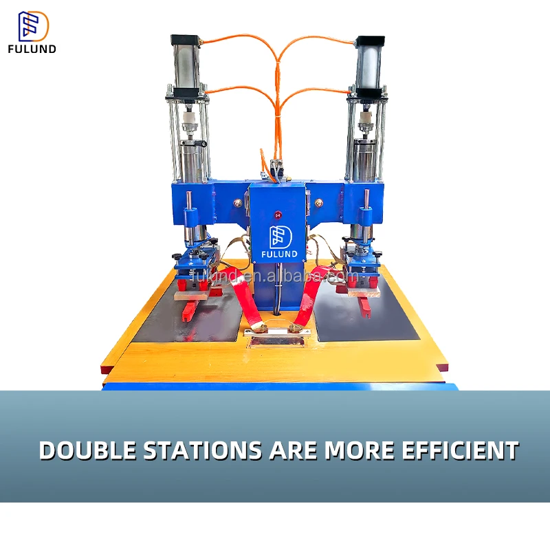 high frequency double heads HF welding leather embossing machine Double pneumatic high frequency machine