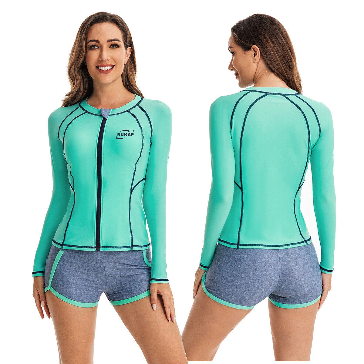 Sbart Women Rashie Long Sleeve Rash Vest Quick Dry Rashguard UPF50+ Breathable Surfing Rash Guard For Women