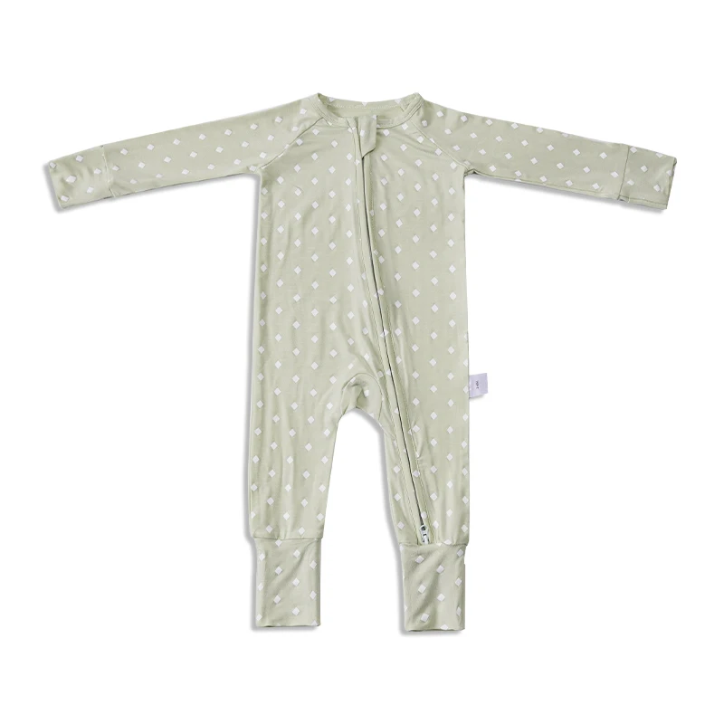 Organic bamboo baby romper pajamas baby onesie custom newborn zipper sleepsuit printed jumpsuit sleepwear babies infant clothes