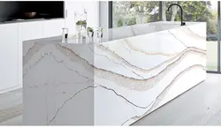 chinese supplier white marble stone custom encimera calacatta gold quartz countertops kitchen