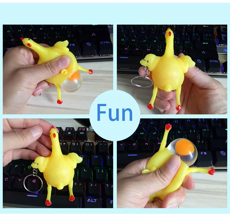 Surprise Squishy Toy Anti Stress Squeeze Toys Chicken&Eggs Laying Hens Funny Gadgets Novelty Autism Mood Relief Wholesale
