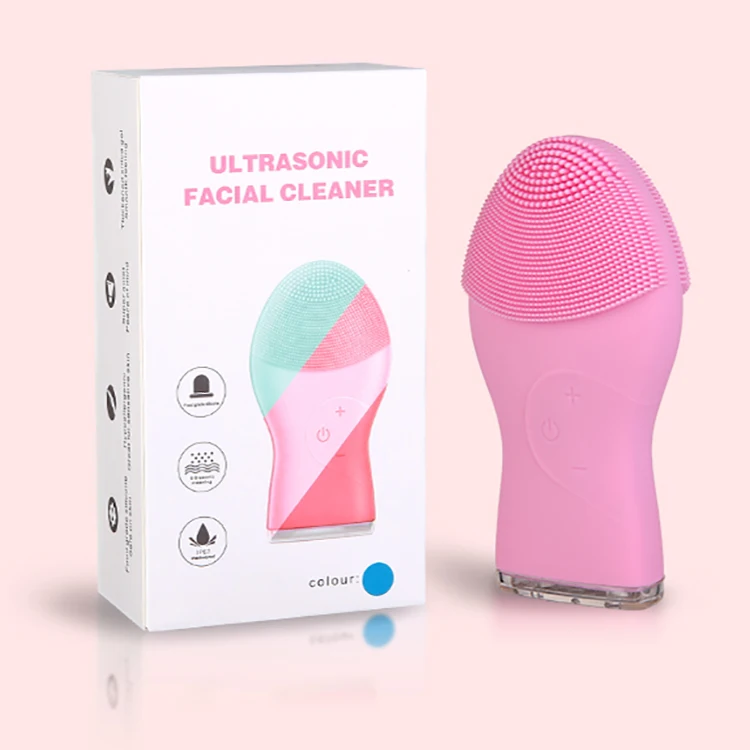 Usb Vibrating Facial Cleansing Brush cleanser Massager Waterproof limpiador Silicone Electric Facial Face Brush
